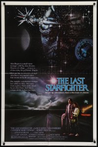 5k458 LAST STARFIGHTER 1sh 1984 Catherine Mary Stewart & Lance Guest as video game pilot!