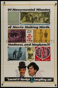 5k463 LAUREL & HARDY'S LAUGHING '20s 1sh 1965 90 monumental minutes of movie-making mirth/madness!