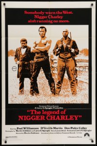 5k470 LEGEND OF NIGGER CHARLEY 1sh 1972 slave to outlaw Fred Williamson ain't running no more!