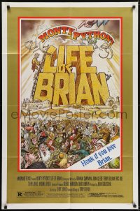 5k473 LIFE OF BRIAN style B 1sh 1979 Monty Python, Stout art, Graham Chapman, honk if you love him!