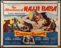 5t508 ADVENTURES OF HAJJI BABA 1/2sh 1954 Arabian John Derek romances Princess Elaine Stewart!