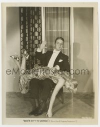 5x358 GOD'S GIFT TO WOMEN 8x10.25 still 1931 Joan Blondell spanked by Frank Fay & laughing about it!