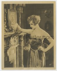 5x378 GRETA NISSEN deluxe 8x10 still 1920s close up in strapless dress standing by fireplace!