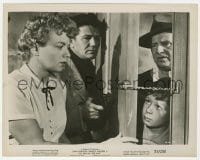 5x388 HE RAN ALL THE WAY 8x10.25 still 1951 John Garfield w/gun watches Shelley Winters open door!