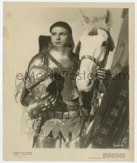 5x393 HENRY V 8.25x10 still 1944 great close portrait of Laurence Olivier in armor by his horse!