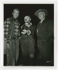 5x586 MAN OF A THOUSAND FACES candid 8.25x10 still 1957 James Cagney visited by Stewart & Welles!