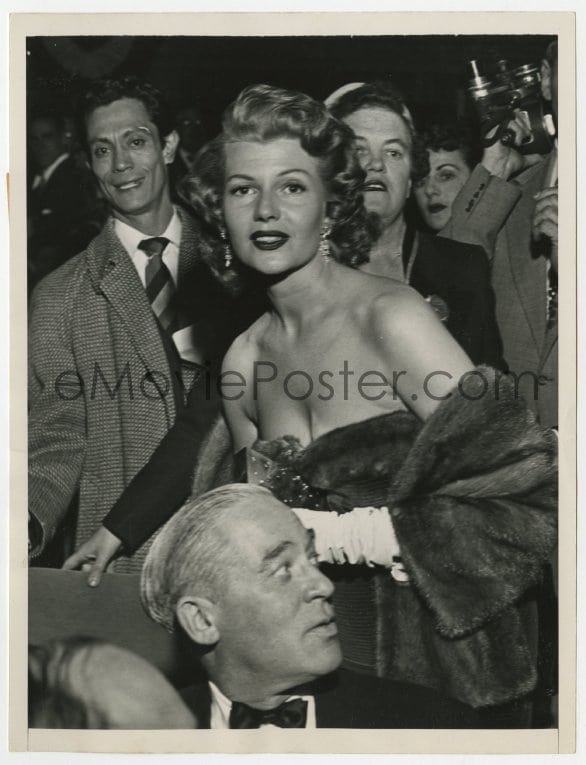 5x761 RITA HAYWORTH 7x9.25 news photo 1953 lovely as ever at the world  premiere of Salome!