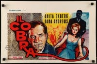 5y159 COBRA Belgian 1967 Dana Andrews, sexy Anita Ekberg, different artwork!