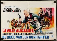 5y160 DEATH OF A GUNFIGHTER Belgian 1969 completely different art of Richard Widmark!