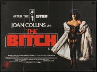 5y292 BITCH British quad 1979 sexy barely-dressed Joan Collins in lingerie in title role!