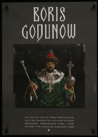 5y549 BORIS GODUNOV East German 23x32 1987 Sergei Bondarchuk, bizarre Handschick artwork!