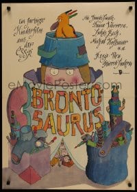 5y552 BRONTOSAURUS East German 23x32 1981 Dana Vavrova, Tomas Simek, completely different art!