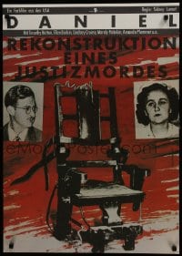 5y570 DANIEL East German 23x32 1986 image of Julius and Ethel Rosenberg and electric chair!