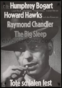 5y097 BIG SLEEP German R1972 great close-up of smoking Humphrey Bogart, Howard Hawks, Hillmann!