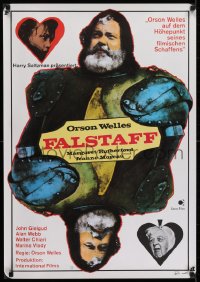 5y098 CHIMES AT MIDNIGHT German 1968 Campanadas a Medianoche, Welles as Shakespeare's Falstaff!