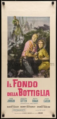 5y861 BOTTOM OF THE BOTTLE Italian locandina R1962 different Ciriello art of Van Johnson & Ruth Roman!