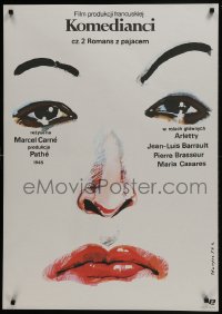 5y703 CHILDREN OF PARADISE Polish 27x38 R1987 Carne's Les Enfants du Paradis, Marszatek art of clown