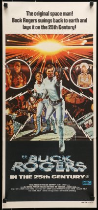 6k535 BUCK ROGERS Aust daybill 1979 top border style, classic sci-fi comic strip, art by Gadino!