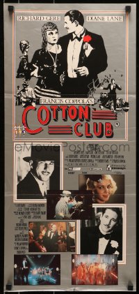 6k574 COTTON CLUB Aust daybill 1984 Francis Ford Coppola, Richard Gere, cool art deco design!