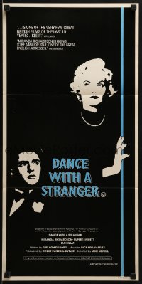 6k584 DANCE WITH A STRANGER Aust daybill 1985 Miranda Richardson & Rupert Everett, different image!