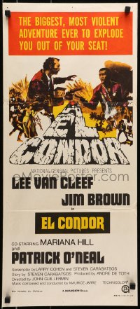 6k612 EL CONDOR Aust daybill 1970 Jim Brown, Lee Van Cleef, Mariana Hill, Patrick O'Neal!