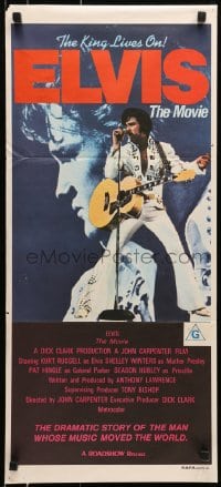 6k614 ELVIS Aust daybill 1979 Kurt Russell as Presley, directed by John Carpenter, rock & roll!