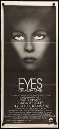 6k621 EYES OF LAURA MARS Aust daybill 1978 Irvin Kershner, Tommy Lee Jones, psychic Faye Dunaway!