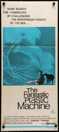 6k625 FANTASTIC PLASTIC MACHINE Aust daybill 1969 cool wave image, surfing documentary!