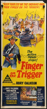 6k633 FINGER ON THE TRIGGER Aust daybill 1965 Rory Calhoun, keep your eye on the Indians!