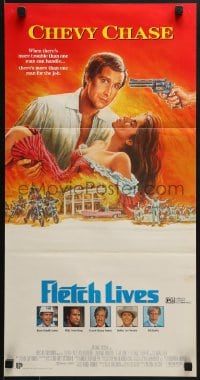 6k639 FLETCH LIVES Aust daybill 1989 Chevy Chase, Julianne Phillips, Gone With the Wind parody art!