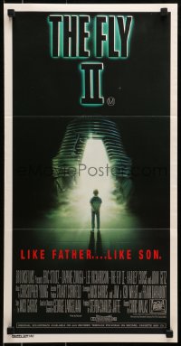 6k644 FLY II Aust daybill 1989 Eric Stoltz, Daphne Zuniga, like father, like son, horror, Mahon art