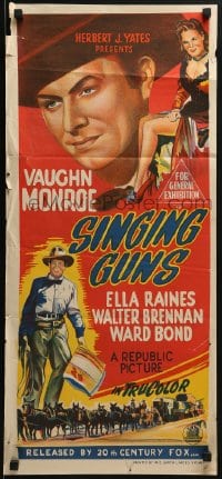 6k907 SINGING GUNS Aust daybill 1951 country singer Vaughn Monroe, sexy Ella Raines!