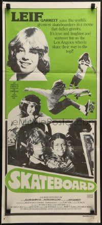 6k908 SKATEBOARD Aust daybill 1978 Leif Garrett, the movie that defies gravity, cool images!