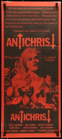 6k944 TEMPTER Aust daybill 1978 L'Anticristo, Carla Gravina was possessed by the Devil!