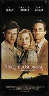 6k946 TEQUILA SUNRISE Aust daybill 1988 Mel Gibson, pretty Michelle Pfeiffer & Kurt Russell!