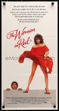 6k988 WOMAN IN RED Aust daybill 1984 Gene Wilder, sexy Kelly Le Brock, Charles Grodin!