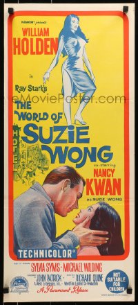 6k992 WORLD OF SUZIE WONG Aust daybill 1960 William Holden was the first man that Kwan ever loved!