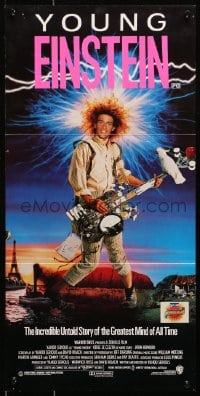 6k997 YOUNG EINSTEIN Aust daybill 1988 wacky Australian Yahoo Serious directs & stars as Albert!