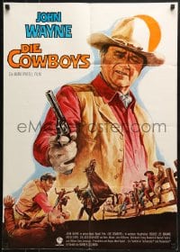 6k314 COWBOYS German 1972 cool completely different Bruno Rehak artwork of big John Wayne!