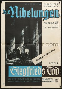 6k420 DIE NIBELUNGEN: SIEGFRIED German 16x23 R1962 directed by Fritz Lang, Paul Richter as Siegfried