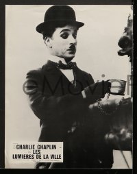 6k097 CITY LIGHTS 8 style B French LCs R1970s Charlie Chaplin's masterpiece, Virginia Cherrill!