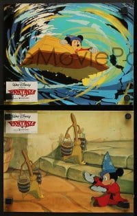 6k110 FANTASIA 10 French LCs R1980s wonderful images from the Disney musical cartoon classic!