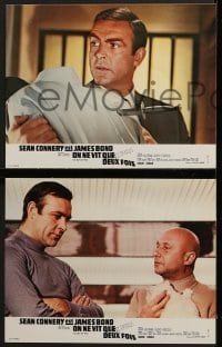 6k109 YOU ONLY LIVE TWICE 9 French LCs R1970s cool different images of Sean Connery as James Bond!