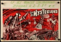 6p252 MYSTERIANS Belgian 1959 Ishiro Honda, cool artwork by Lt. Colonel Robert Rigg!