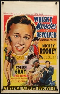 6p271 TWINKLE IN GOD'S EYE Belgian 1955 art of Mickey Rooney, sexy Coleen Gray & 4 chorus girls!