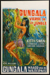 6p273 VIRGIN OF THE JUNGLE Belgian 1967 Gungala la Vergine Della Giungla, sexy Kitty Swan!