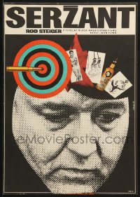 6p203 SERGEANT Czech 11x16 1971 completely different art of Rod Steiger by Karel Vaca!