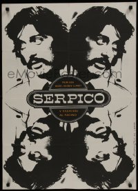 6p161 SERPICO Czech 23x32 1979 different art of Al Pacino, Sidney Lumet by Dimitrij Kadrnozka!