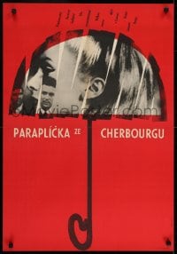 6p164 UMBRELLAS OF CHERBOURG Czech 23x33 1966 Catherine Deneuve, directed by Jacques Demy!