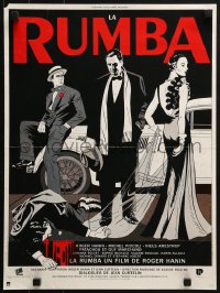 6p427 LA RUMBA French 15x21 1987 Roger Hanin, Michel Piccoli, really cool comic style art by Goffaux!